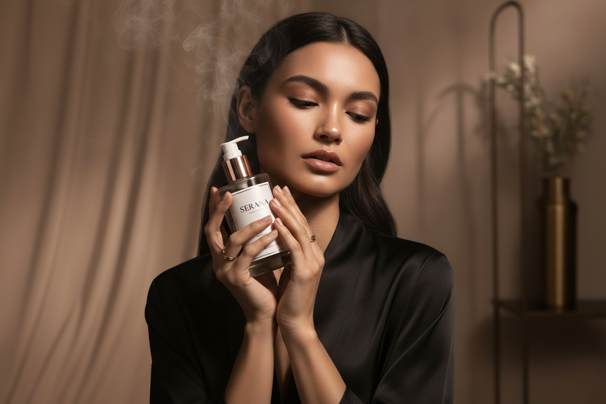 Serana Cleanser with Light Bronze Background